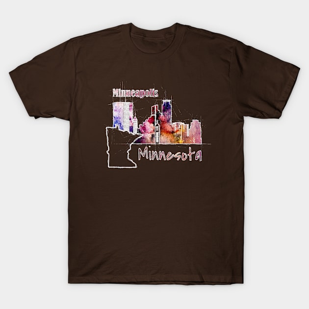 Minneapolis, Minnesota T-Shirt by DimDom